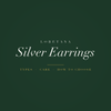 Loretana banner, silver earrings guide in 925 sterling silver