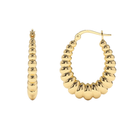 14K Gold Thick Twisted Hoops in 925 sterling silver displayed on a white background showing their sculptural spiral design.