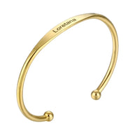 Personalized Letter Bangle · 925 Silver, 18K Gold Finish