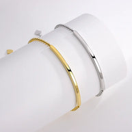 925 Silver Bead Bar Bracelet