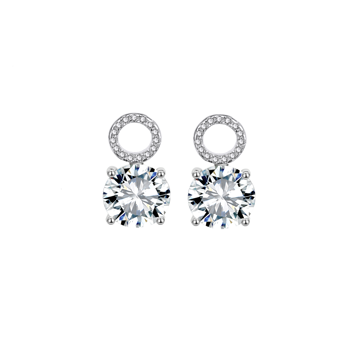 925 Silver Blue Drop Interchangeable Hoops