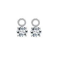 925 Silver Blue Drop Interchangeable Hoops