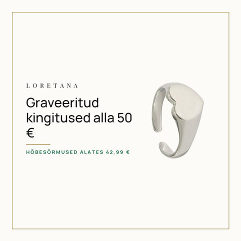 Millise graveeritud kingituse saab osta alla 50 euro? · Loretana