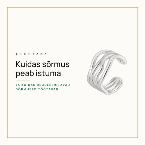Kuidas sõrmus peab istuma — Ja kuidas reguleeritavad sõrmused töötavad · Loretana