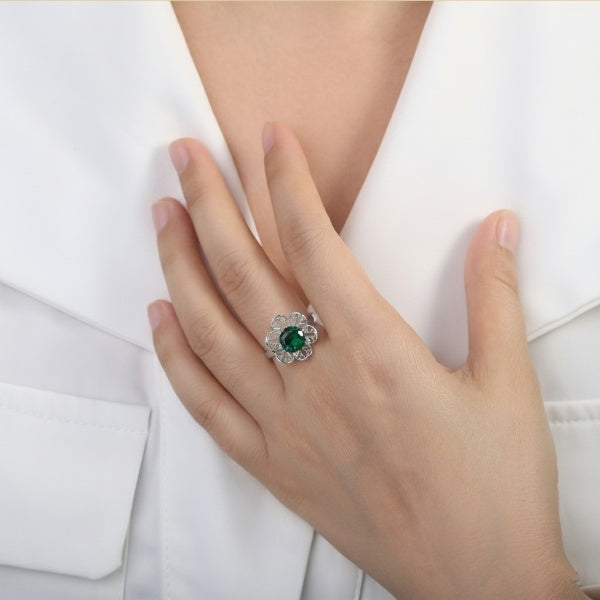 925 Silver Interchangeable Flower Ring