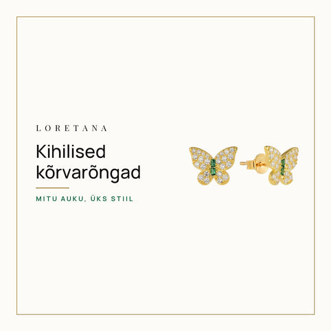 Kihilised kõrvarõngad — Mitu auku, üks stiil · Loretana
