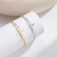 Woman wearing 925 silver double