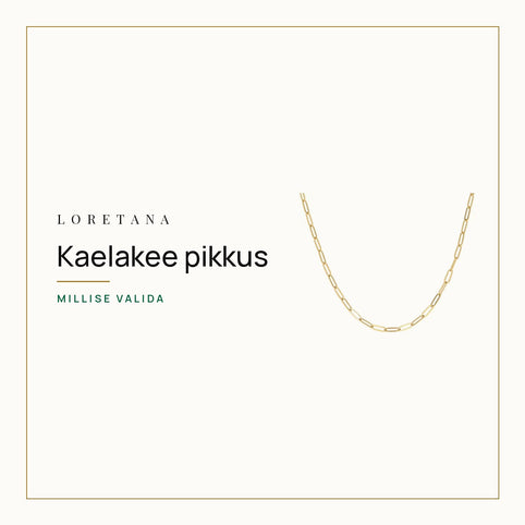 Kaelakee pikkus — Millise valida · Loretana