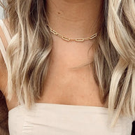925 Silver Paperclip Chain Necklace