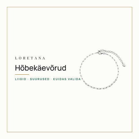 Hõbekäevõrud — Liigid · Suurused · Kuidas valida · Loretana
