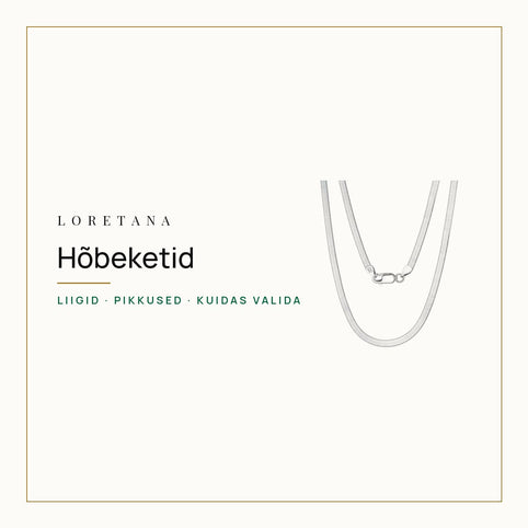 Hõbeketid — Liigid · Pikkused · Kuidas valida · Loretana