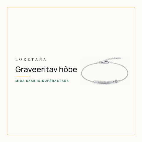 Graveeritav hõbe — Mida saab isikupärastada · Loretana